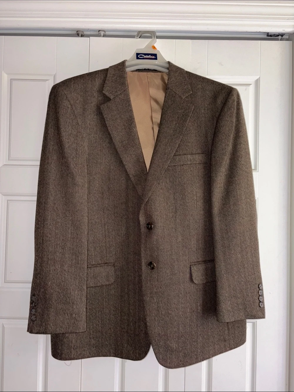 Saddlebred Brown Herringbone Men's Sport Coat